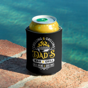 Chilling and grilling dad's bar and grill design 2 can cooler