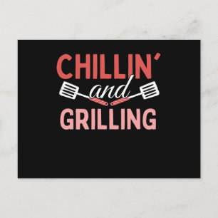 Chilling And Grilling - Grill BBQ Postcard