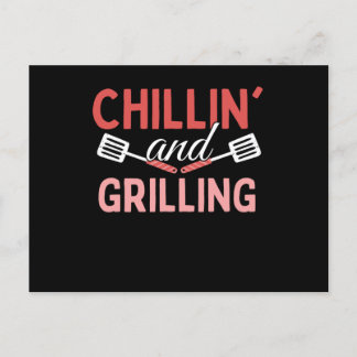 Chilling And Grilling - Grill BBQ Postcard