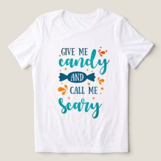 Chilling Charm: Green and Orange Halloween Quote Tri-Blend Shirt