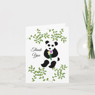 Chilling Panda Bear Thank You Card