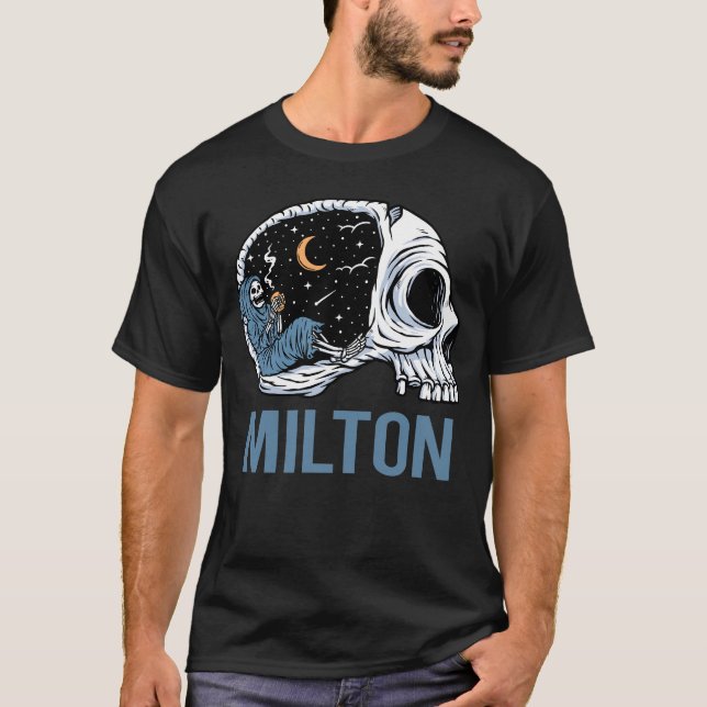 Chilling Skeleton - Milton T-Shirt (Front)