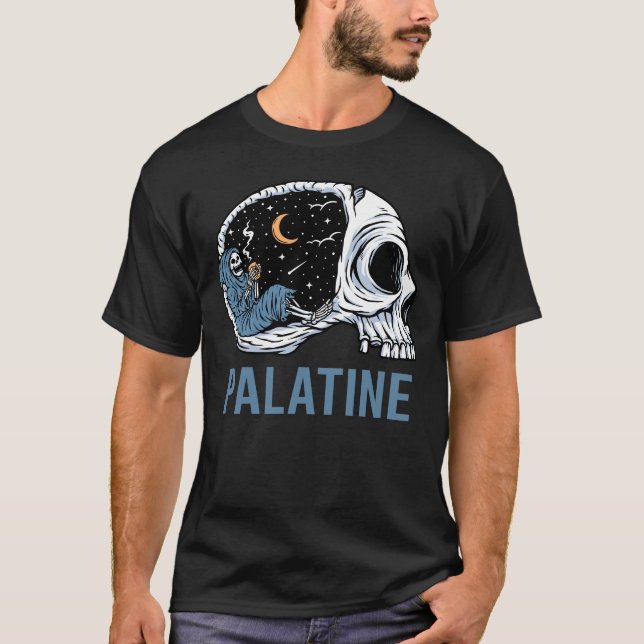 Chilling Skeleton - Palatine T-Shirt (Front)