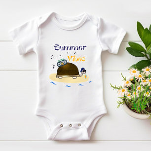Chilling turtle baby bodysuit