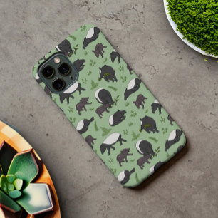 Chilling with Tapirs Wildlife Pattern in Green Case-Mate iPhone 14 Pro Max Case