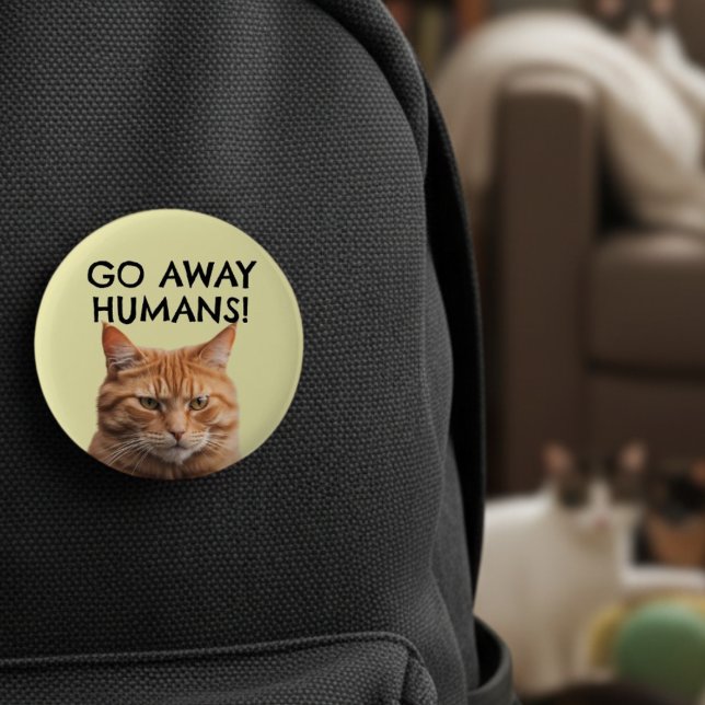 Chilling with the cat, no Humans 2 Inch Round Button (Creator Uploaded)