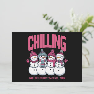 Chilling With The Coolest Patients NICU Christmas  Holiday Card