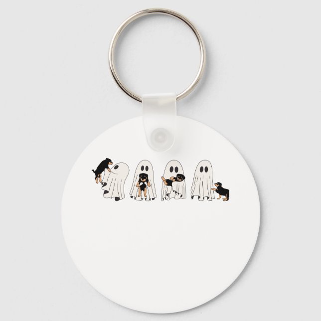 Chillingly Charming: Embrace the Spooky Vibes! Keychain (Front)