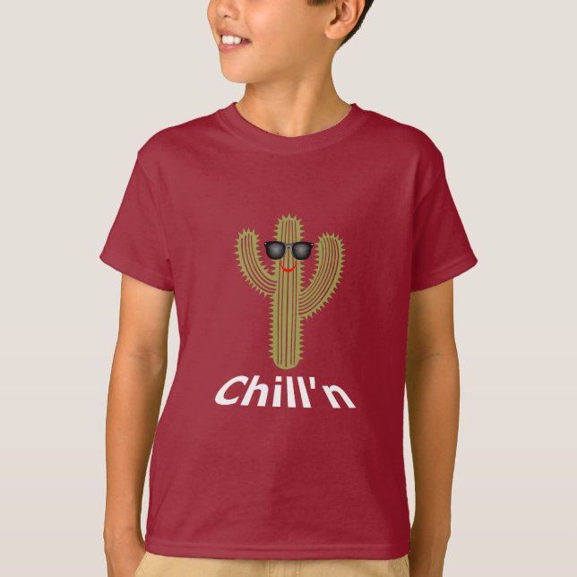 Chill'n Cactus Design - Kids' Basic T-Shirt (Front)