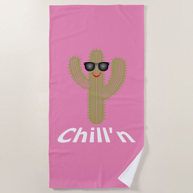 Chill'n Cactus Design - Serviette de plage (Devant)