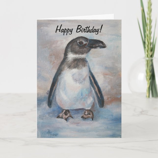 Chilly Little Penguin Birthday Card (Front)
