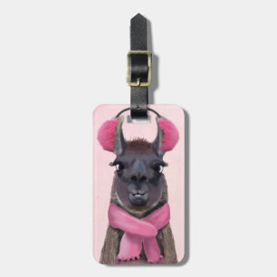 Chilly Llama Pink Luggage Tag