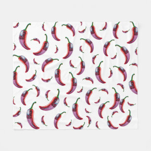 Chilly Pepper Disco Vibes Fleece Blanket