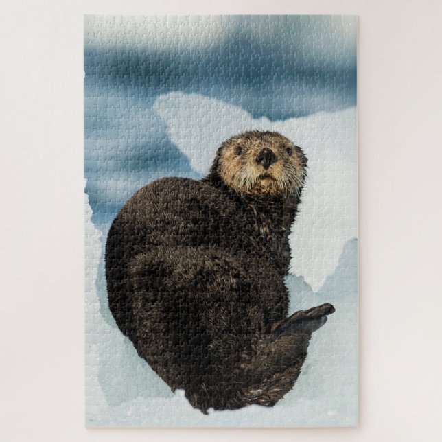 Chilly Sea Otter Jigsaw Puzzle (Vertical)