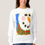 Chilly Snowman Abstract Christmas Art to Wear Sweatshirt<br><div class="desc">My colourful abstract painting of a chilly snowman makes this cozy sweatshirt a funky work of Christmas art to wear!</div>