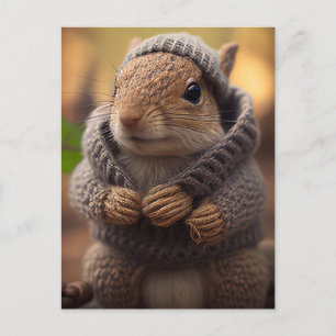 Chilly Squirrel Postcard
