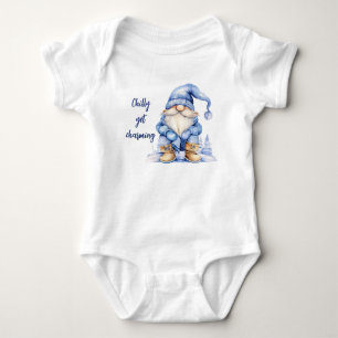 Chilly Yet Charming - White Baby Bodysuit
