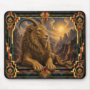 Chimera, Art Deco Mythical Mouse Pad
