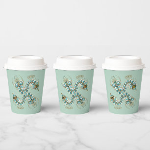 Chimera - Peacock Seahorse 8oz. Paper Cups
