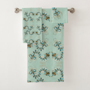 Chimera - Peacock Seahorse Bath Towel Set