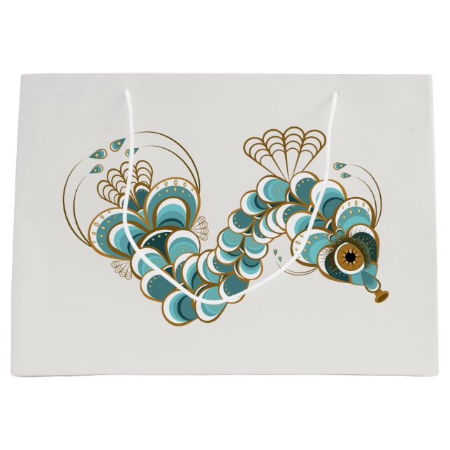 Chimera - Peacock Seahorse Grand sac cadeau (Devant)