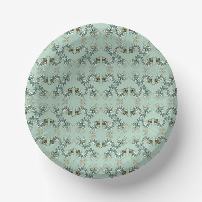 Chimera - Peacock Seahorse Paper Bowls Paper Plate (Front)