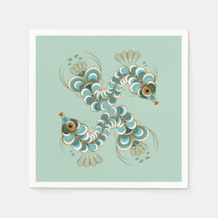 Chimera - Peacock Seahorse Paper Napkins