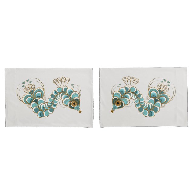 Chimera - Peacock Standard Pillowcases (Front-Set)