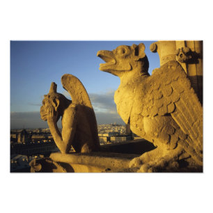 Chimera, re Dame Cathedral, Paris, France Photo Print