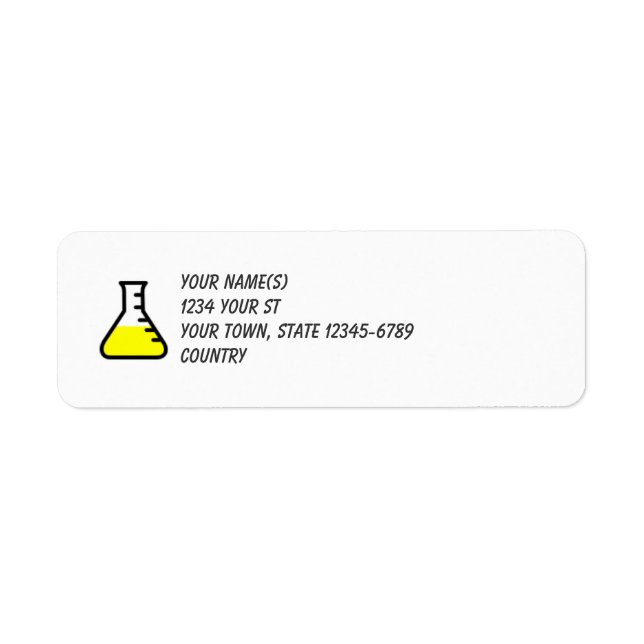 Chimie 3 - étiquettes d'adresse de retour (Devant)