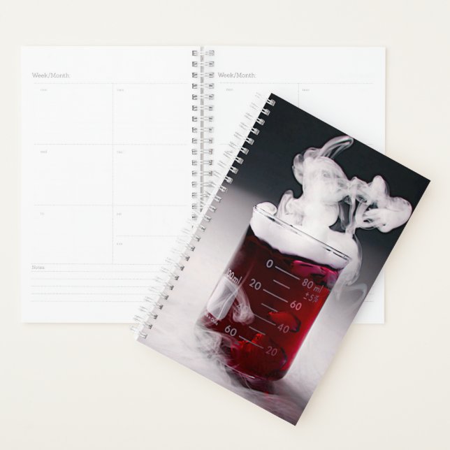 Chimie Bécher rouge Liquide, Planificateur de fumé (Devant avec enveloppe)