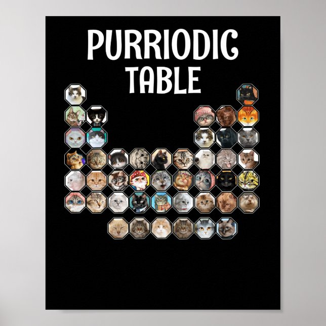 Chimie Cat Pun Tableau Périodique Purodique (Devant)