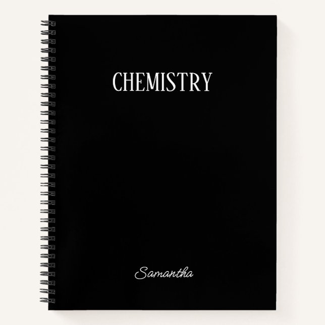 Chimie noire personnalisée Carnet d'objet (Devant)
