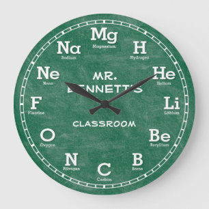 Chimie Science Chalkboard Horloge personnalisée
