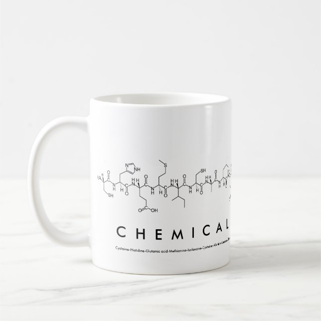 ChimiqueIngénierie nom de peptide mug (Gauche)