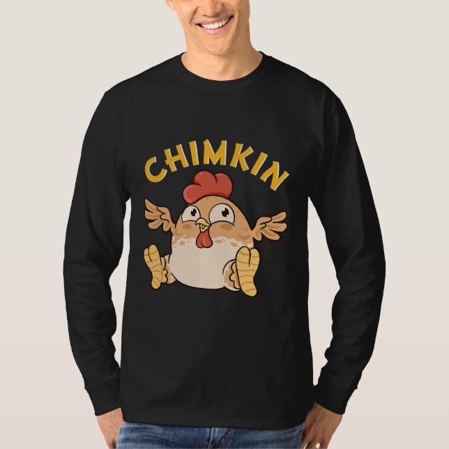 Chimkin Fat Derpy Chicken Meme   T-Shirt (Front)