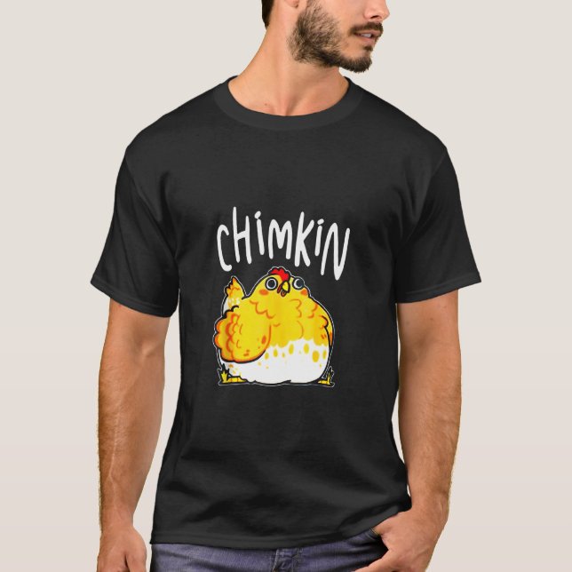 Chimkin Funny Fat Chicken Derpy Fat Chicken T-Shirt (Front)