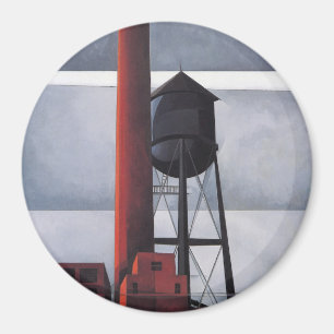 Chimney and Water Tower (by Charles Demuth) Magnet