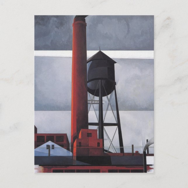Chimney and Water Tower (by Charles Demuth) Postcard (Front)