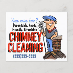 Chimney Cleaning Sweep Cleaner Customizable Promo Flyer