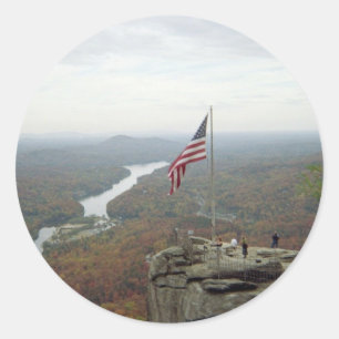 Chimney Rock Mountain Classic Round Sticker