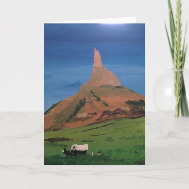 Chimney Rock Nebraska Blank Greeting Card (Front)