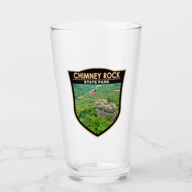 Chimney Rock State Park North Carolina Badge Glass (Front)