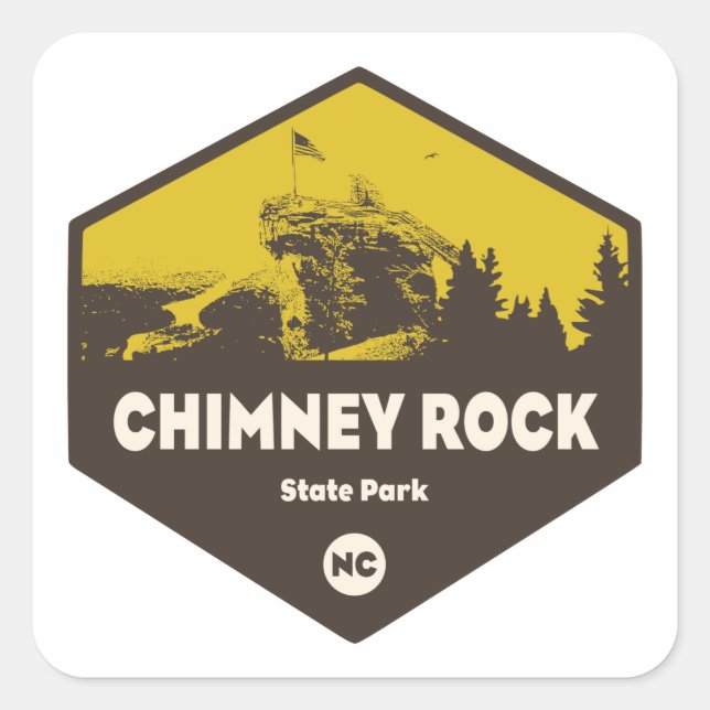 Chimney Rock State Park, North Carolina Square Sticker (Front)