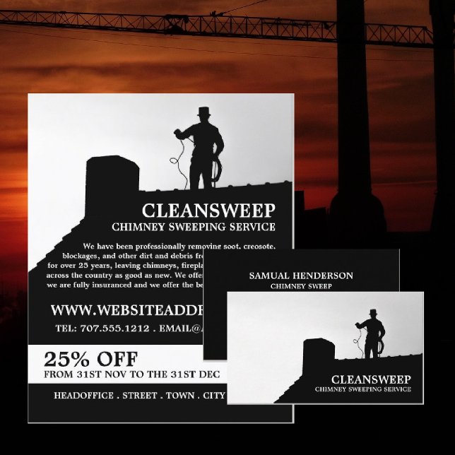 Chimney Sweep Design, Chimney Sweeping Service Flyer (Creator Uploaded)