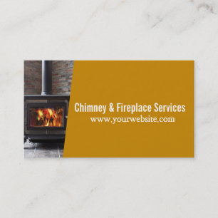 Chimney Sweep Fireplace Cleaning & Repairs Business Card