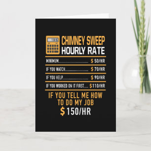Chimney Sweep Hourly Rate Work Card