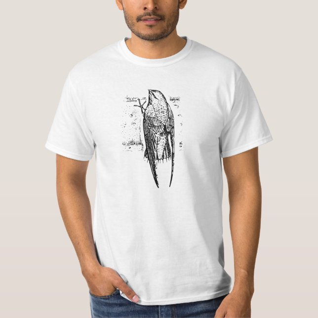Chimney Swift Bird Art T-Shirt (Front)