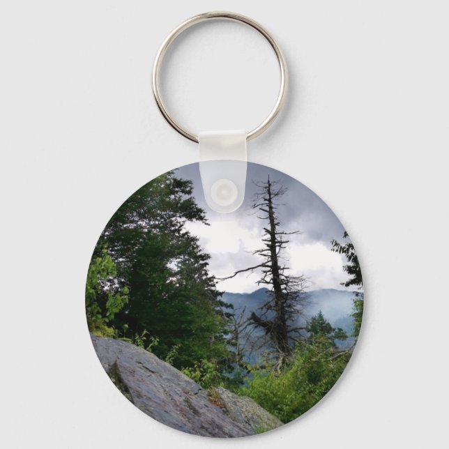 Chimney Tops great smoky mountains Keychain (Front)