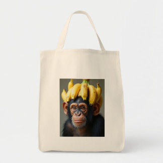 Chimp à sac fourre-tout de perruque à la banane
